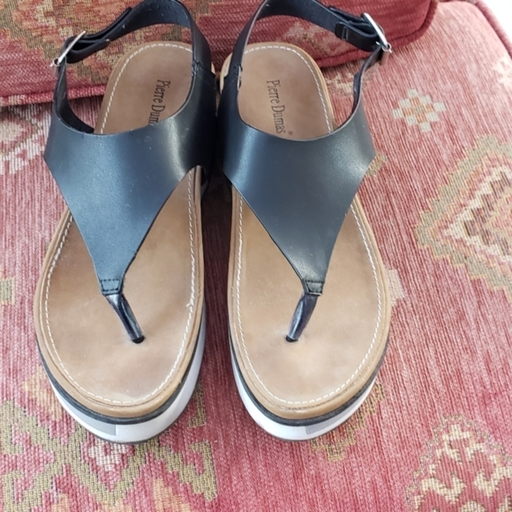 Pierre Dumas Black‎ Wedge Sandal - Picture 4 of 7